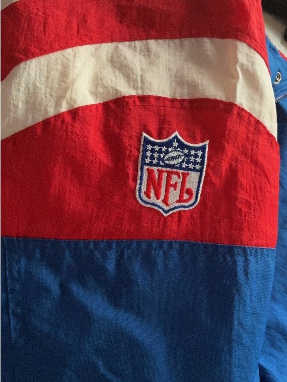 STARTER Blue & Red New York Giants Puffer Jacket - Picture 2 of 6